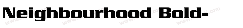 Neighbourhood Bold字体转换